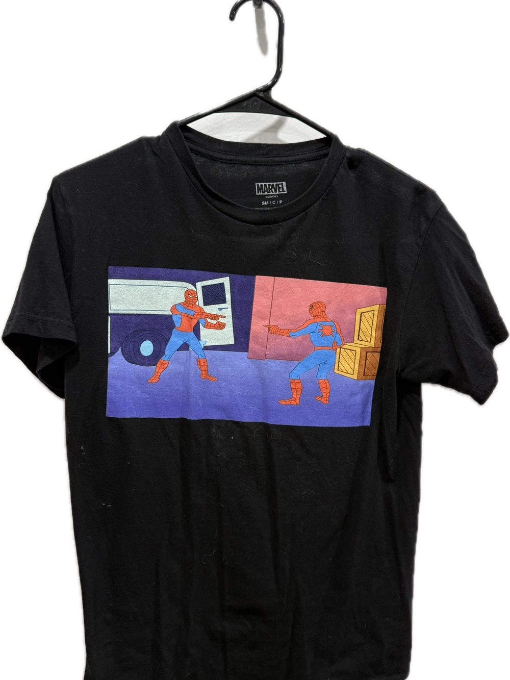 Marvel Black Spider-Man Pointing Duo Graphic Tee